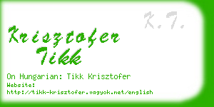 krisztofer tikk business card
